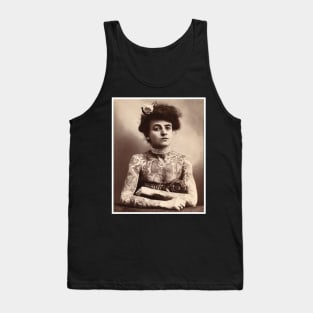 Vintage Tattooed Lady Print Tank Top